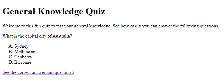 Question 1 as it appears after adding a link to question 2.